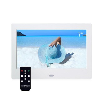 DPF-706-2.4G 7 inch Digital Photo Frame LED Wall Mounted Advertising Machine, Plug:AU Plug(White)