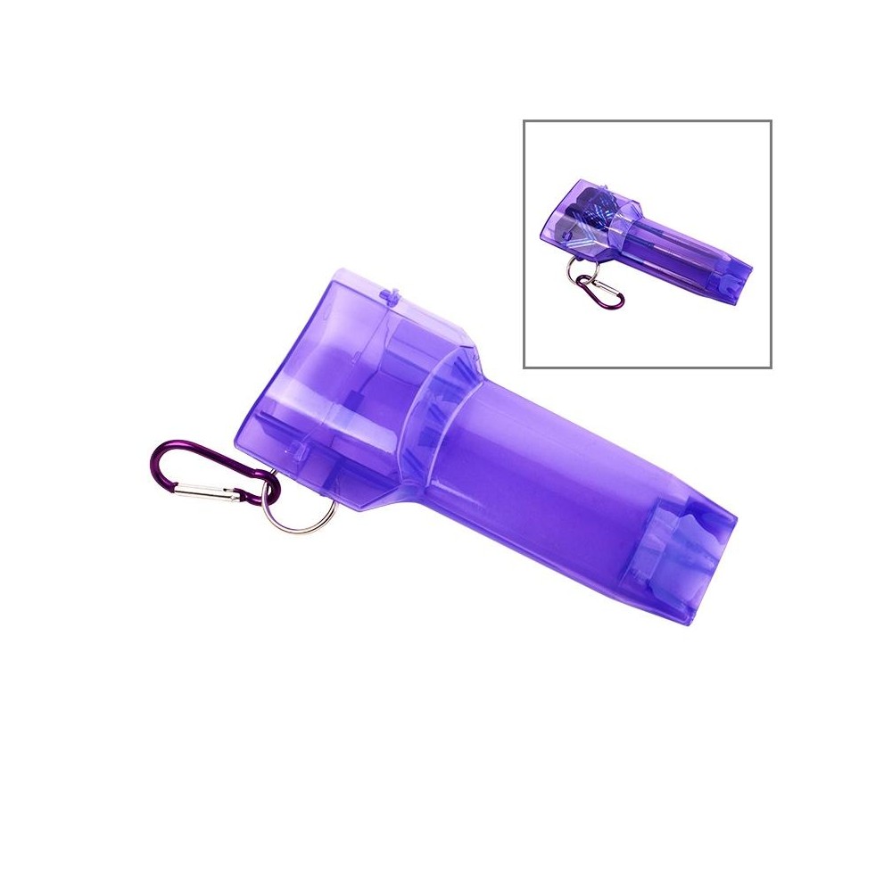 Sports Portable Dart Box Plastic Transparent Container Storage Darts Case with Key Buckle(Purple)