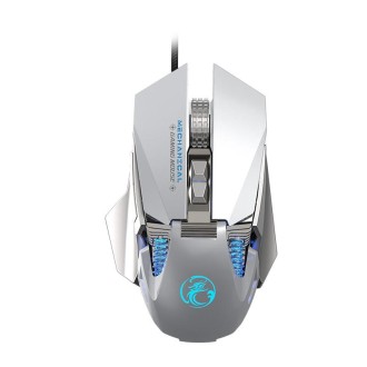 IMICE T96 7 Keys 7200 DPI USB Mechanical Gaming Counterweight Macro Programming RGB Lighting Effect Metal Dual-Mode Wired Mouse,