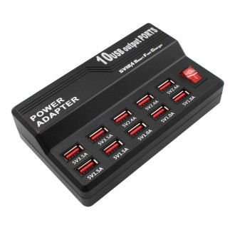 100-240V USB Interface Smart Fast Charge Digital Electronic Charger Multifunctional Charger, US Plug, Style:10 Ports