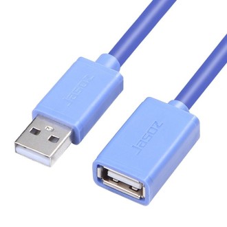 Jasoz USB Male to Female Oxygen-Free Copper Core Extension Data Cable, Colour: Dark Blue 1m