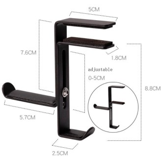 Headphones Racks Desktop Hooks Bookshelves Headset Racks(Upgrade B Gray)