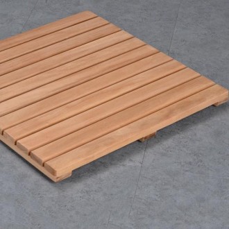 Golden Pear Wood  Solid Wood Non-slip Floor Mat Shower Room Mat No Paint Anti-corrosion Wood Floor, Size:60X60CM