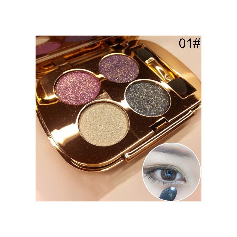 Professional  Eye Makeup Eyeshadow Palette Gold Smoky Cosmetics Makeup Palette Diamond Bright Glitter Eye Shadow(1)