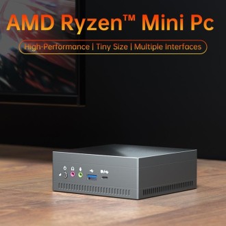 MN37 Barebone Mini PC, AMD Ryzen 7 3750H CPU, No RAM+Hard Disk, Support 3 Screens Output(Silver Grey)