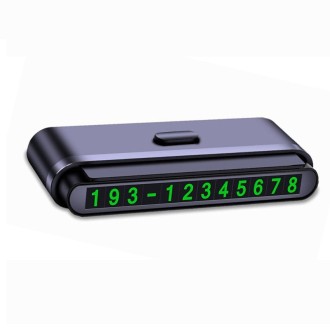 2 PCS One-Click Automatic Hiding Temporary Parking Signs For Cars(Black - Green Numbers)