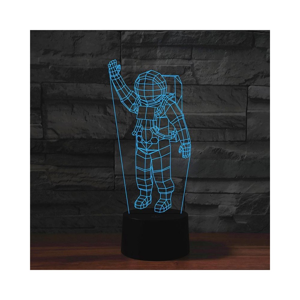 Astronaut Shape 3D Colorful LED Vision Light Table Lamp, Crack Touch Version