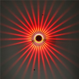 LED Aluminum Aisle Light Sunflower Corridor Lamp Decorative Light, Power source: Invisible Installation 3W(Red)