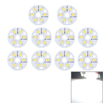 10 PCS 3W SMD 5730 Aluminum Base Light Panel, 6 LEDs 270 LM 3000-6500K, Diameter: 32mm