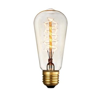 E27 40W Retro Edison Light Bulb Filament Vintage Ampoule Incandescent Bulb, AC 220V(ST64 Spirai)