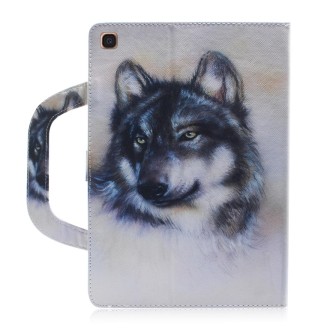 Wolf Pattern Horizontal Flip Leather Case for Galaxy Tab A 10.1 (2019) T510 / T515, with Holder & Card Slot & Wallet