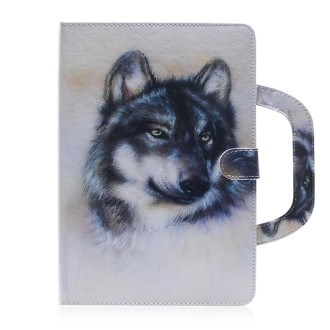 Wolf Pattern Horizontal Flip Leather Case for Galaxy Tab A 10.1 (2019) T510 / T515, with Holder & Card Slot & Wallet