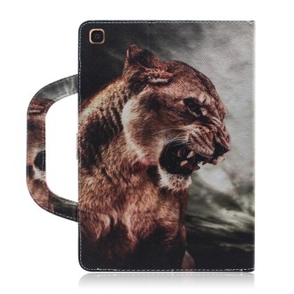 Lion Pattern Horizontal Flip Leather Case for Galaxy Tab A 10.1 (2019) T510 / T515, with Holder & Card Slot & Wallet