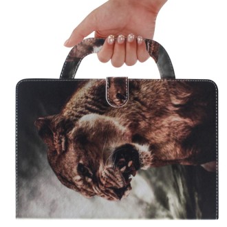 Lion Pattern Horizontal Flip Leather Case for Galaxy Tab A 10.1 (2019) T510 / T515, with Holder & Card Slot & Wallet