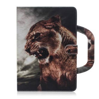 Lion Pattern Horizontal Flip Leather Case for Galaxy Tab A 10.1 (2019) T510 / T515, with Holder & Card Slot & Wallet