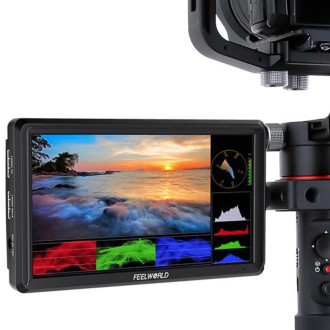 FEELWORLD FW568 V3 6 inch 3D LUT DSLR Camera Field Monitor, IPS Full HD 1920 x 1152,  Support HDMI Input Output Tilt Arm