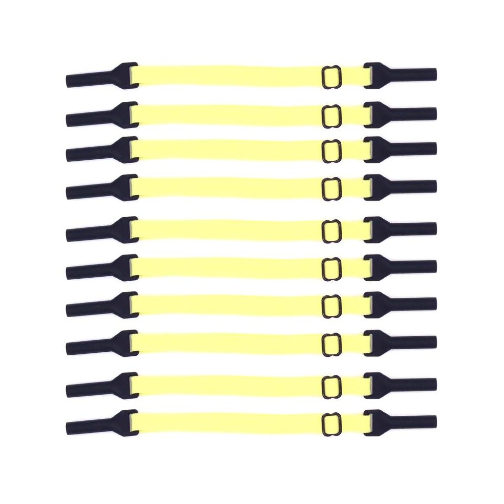 10pcs Long Style Glasses Non-Slip Rope Adjustable Elastic Sports Legs Anti-Drop Fixed Strap(Light Yellow)