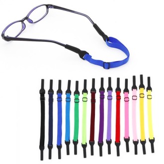 10pcs Long Style Glasses Non-Slip Rope Adjustable Elastic Sports Legs Anti-Drop Fixed Strap(Light Yellow)