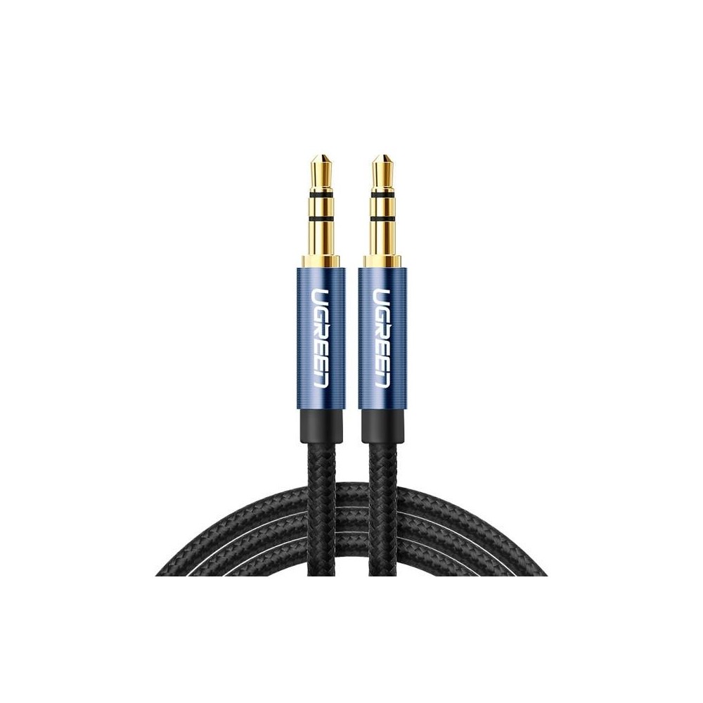 Ugreen AV112 Audio Cable 3.5mm Speaker Line Aux Cable, Length:0.5m(Blue)