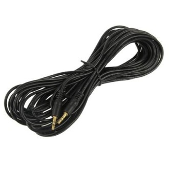 Aux Cable, 3.5mm Male Mini Plug Stereo Audio Cable, Length: 10m (Black + Gold Plated Connector)