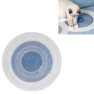 Pet Supplies Cat Scratching Board Hand-woven Ramie Grinding Pad(Blue)