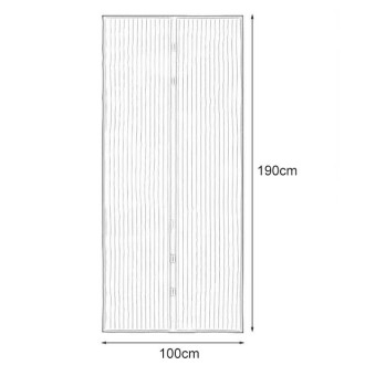 Magic Mesh Magnetic Mosquito-proof Screen Door Curtain, Size:190x100cm(Beige)