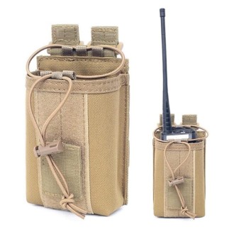 Outdoor Walkie-talkie Protection Bag Storage Belt Pouch(Khaki)