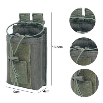 Outdoor Walkie-talkie Protection Bag Storage Belt Pouch(Khaki)