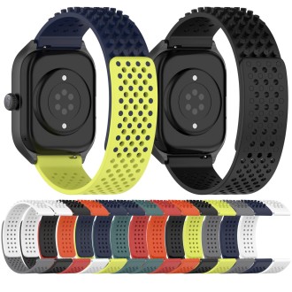 For SUUNTO 5 Peak 22mm Holes Breathable 3D Dots Silicone Watch Band(Olive Green)