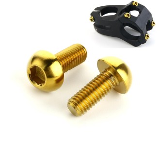 2 PCS Bicycle Accessories Titanium Bottle Cage Screw M5 12mm(Gold)