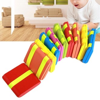 5 PCS Colorful Building Block Sliding Board Toy 20 Cubes Wooden DIY Children Toy