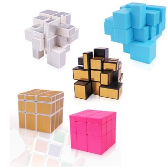 Zhisheng Ice Unicorn 3rd-Order Brushed Mirror Brain Speed Puzzle Magic Cube (Gold + Black)