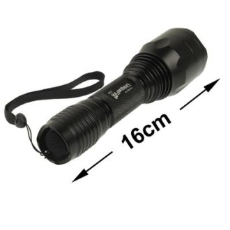 UniqueFire C10 LED Flashlight, CREE XM-L T6 High Power LED, 5 Mode, White Light, Luminous Flux: 700lm, Length: 16cm(Black)