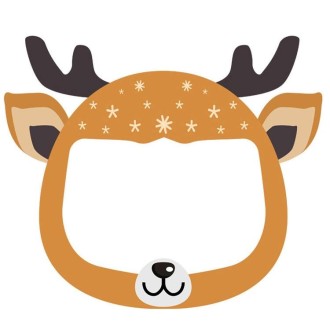 KZ-20037 Cartoon Pattern Children PET Anti-Droplet Anti-Splash Protective Face Shield(Christmas Deer)