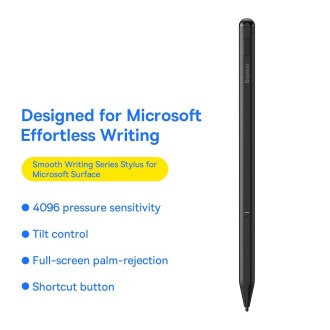 Baseus SXBC070001 Microsoft Smooth Capacitive Writing Stylus, Active Version(Black)