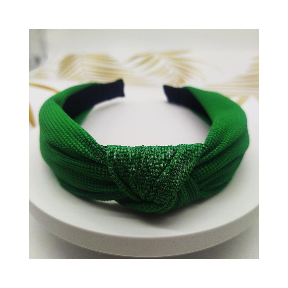 5cm Wide-brimmed Pressed Hair Solid Color Headband(Ocean Green)