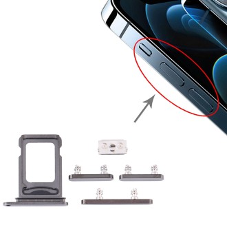 SIM Card Tray + SIM Card Tray + Side Keys for iPhone 12 Pro(Graphite)