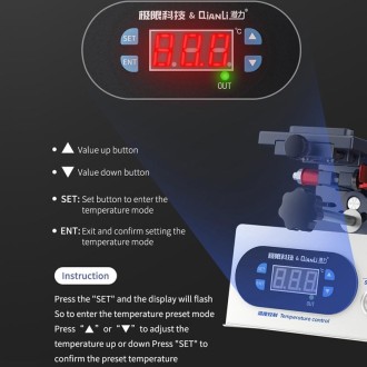 QianLi 3 in 1 Multifunctional 7 inch LCD Screen Separator Machine, Plug:EU