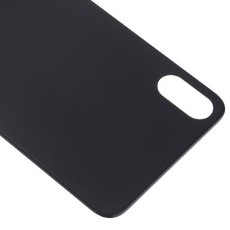 Easy Replacement Big Camera Hole Glass Back Battery Cover with Adhesive for iPhone XS(Black)