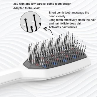 KAKUSAN KKS-203 Red Light Vibration Hair Comb Light Therapy Scalp Massage Instrument(White)