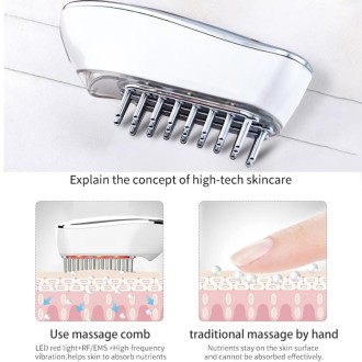 KAKUSAN KKS-189 EMS Microcurrent RF Hair Care Meridian Electric Massage Instrument(White)