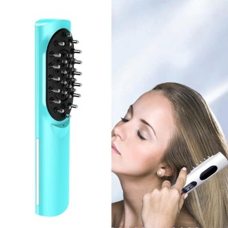 DYM007-005 Scalp Medicine Device Massage Comb Red Light Vibration Scalp Smear Potion Essence Liquid Guide Device(Green)