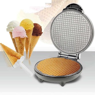 Electric Egg Roll Maker DIY Ice Cream Cone Machine Crispy Omelet Machine Pancake Machine, EU Plug