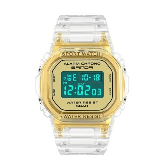 SANDA 2009 Multifunctional Sports Waterproof Calendar Watch(Gold)