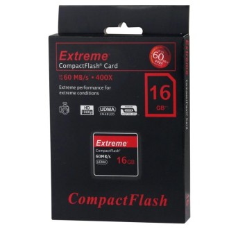 16GB Extreme Compact Flash Card, 400X Read  Speed, up to 60 MB/S (100% Real Capacity)