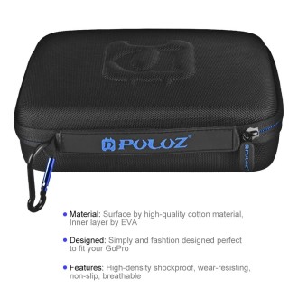 PULUZ Waterproof Carrying and Travel Case for for GoPro Hero12 Black / Hero11 /10 /9 /8 /7 /6 /5, Insta360 Ace / Ace Pro, DJI Os