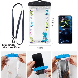 Mobile Phone IPX8 Waterproof Bag Touch Screen Swimming And Diving Case(Cosmic White Bear)