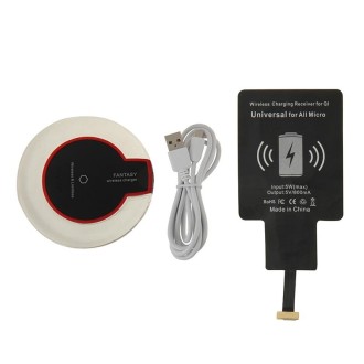 FANTASY Wireless Charger & Wireless Charging Receiver, For Galaxy Note Edge / N915V / N915P / N915T / N915A(Black)