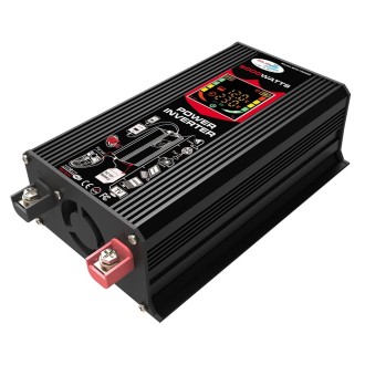 Tang III Generation 12V to 110V 6000W Modified Square Wave Car Power Inverter with LCD Display & Dual USB(Black)