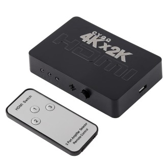 4K 3 Ports HDMI Switch with Remote Control